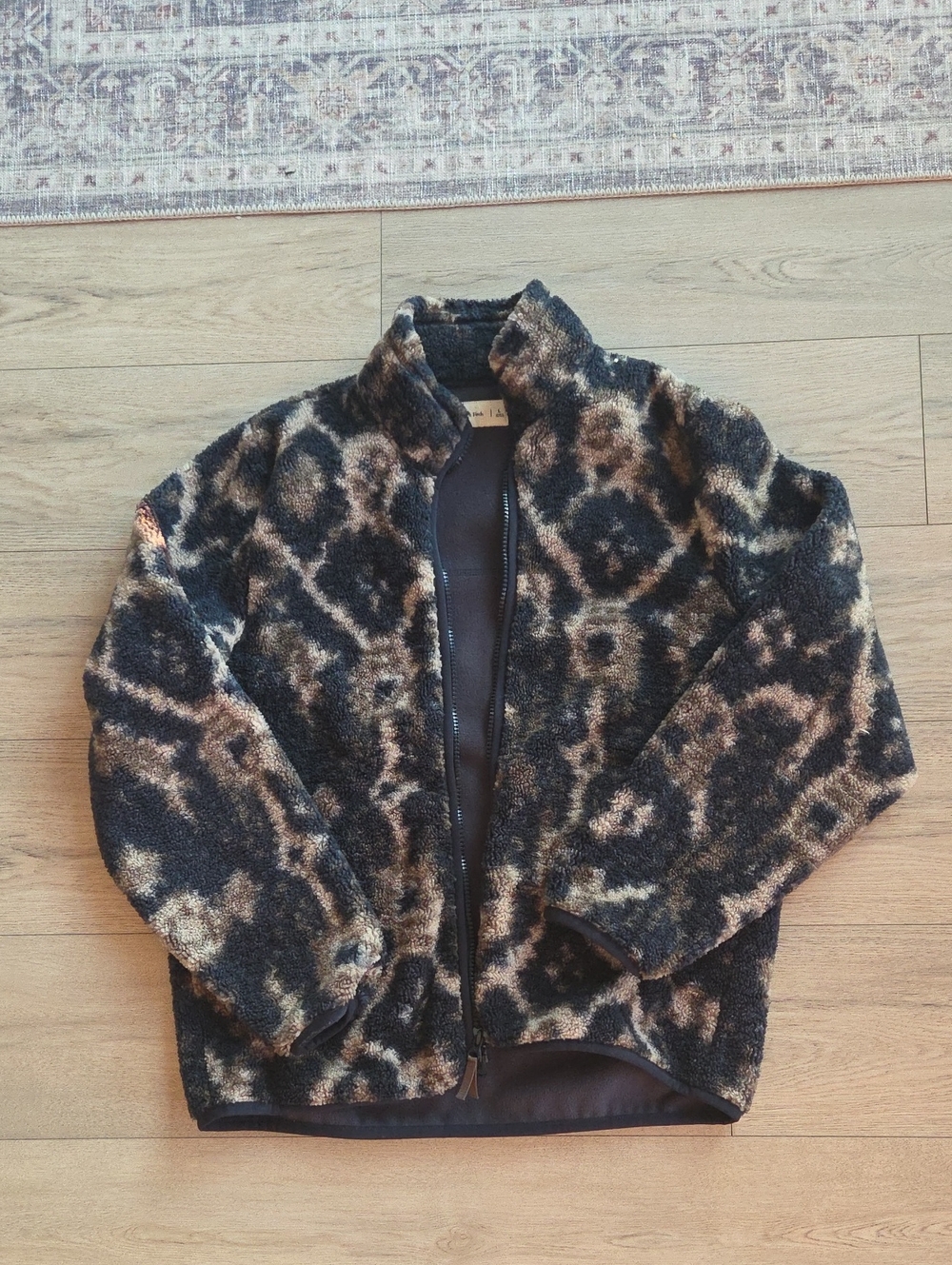 Abercrombie & Fitch Brown and Black Sherpa Jacket